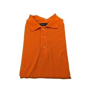 Zegna Sport Mens Orange Cotton Short Sleeve Polo Shirt XXL Ermenegildo Zegna